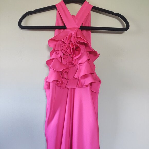 🫦ROSETTE Fuschia Rose Bow-Blouse by EXPRESS Size S - Picture 9 of 9